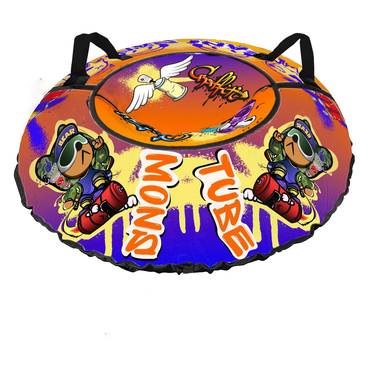 Санки-ватрушка "Стиль PROFFI" диаметр 90 см "Fani Sani"/8 - изображение 1