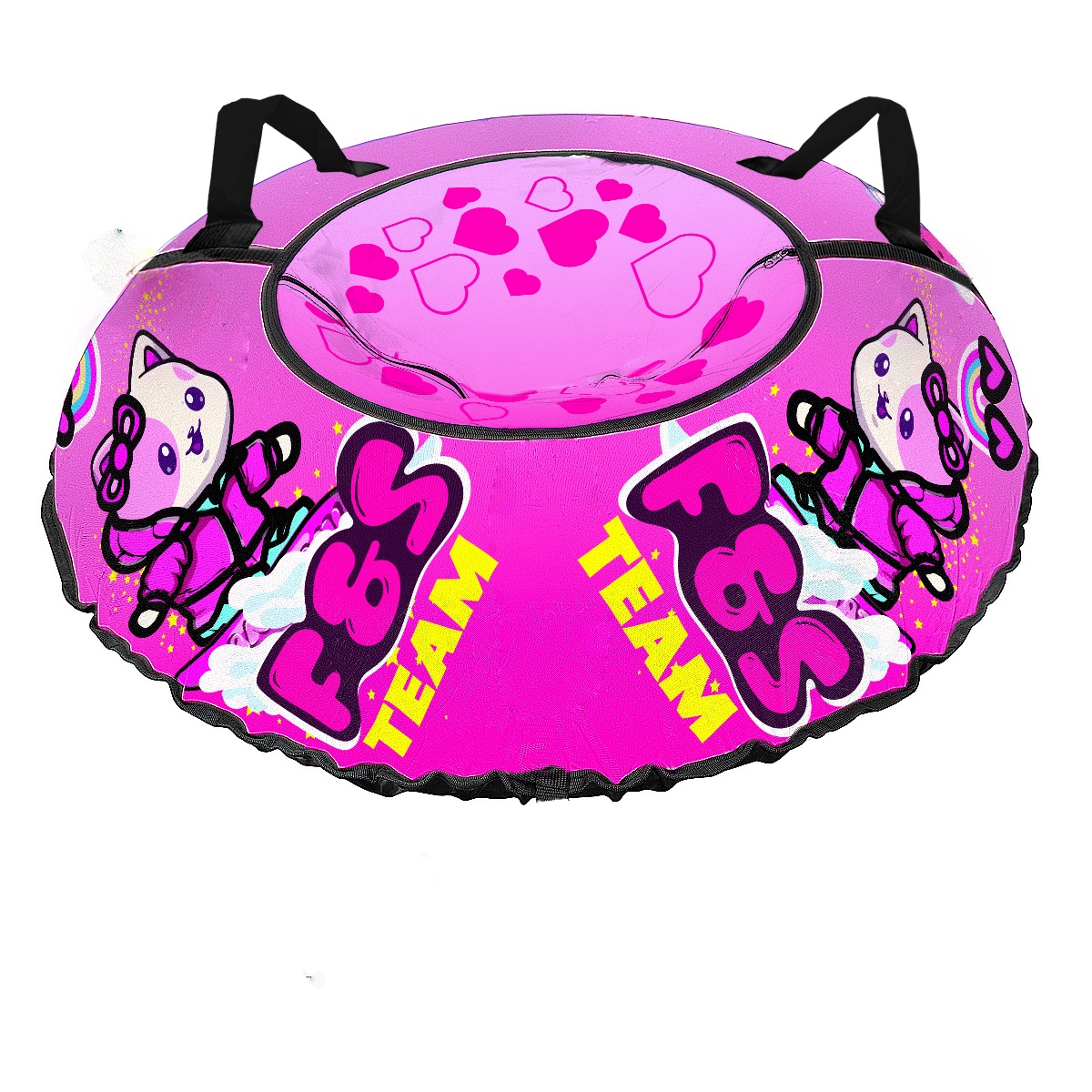 Санки-ватрушка "Кити new PROFFI" диаметр 110 см "Fani Sani"/7 - изображение 1