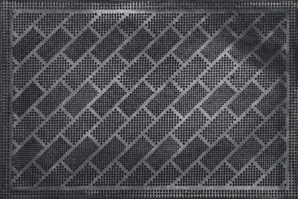 Набор коврик фактурный придверный 40х60см Tegelstenar резиновый черный Blabar 2 шт - изображение 2