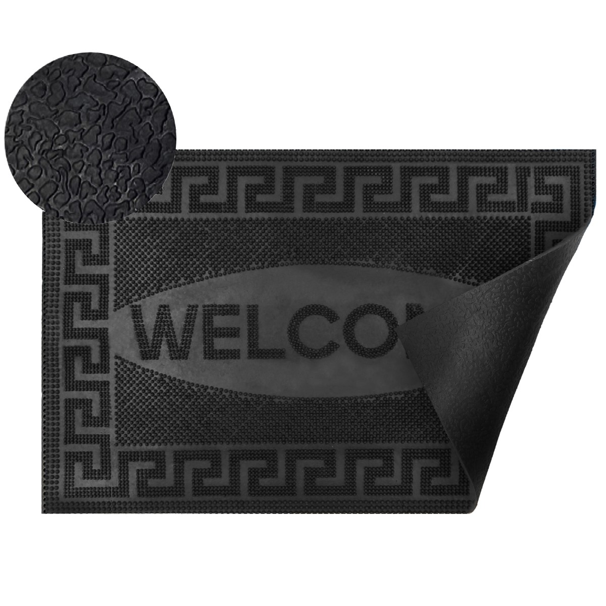 Коврик фактурный придверный 40х60см Valkommen резиновый черный Blabar/10 - изображение 3