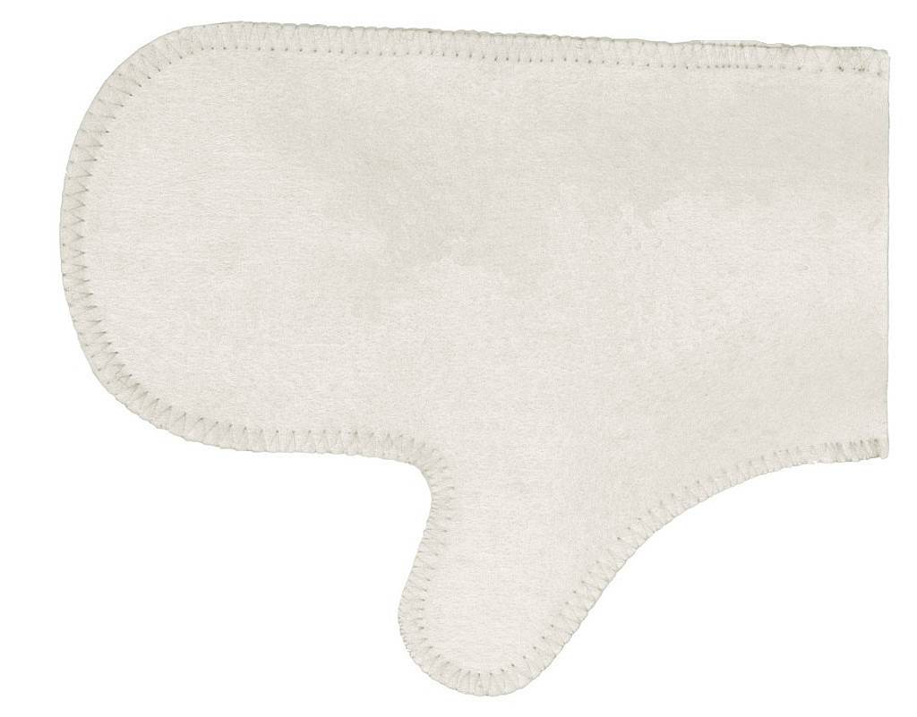 Рукавица для бани (БЕЛЫЙ) TM ”Бацькина баня"/25 - изображение 1