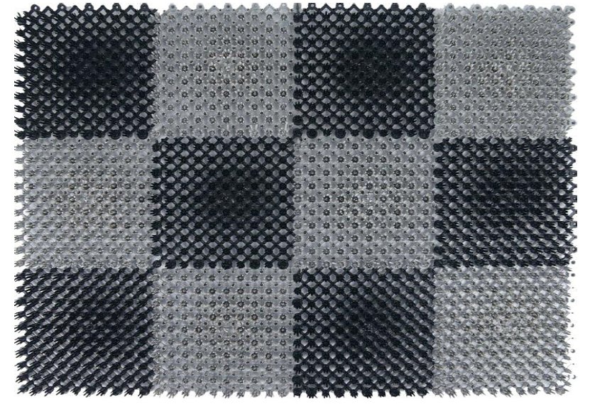 Коврик щетинистый грязесборный 42х60см Modull ПВХ черно-серый Blabar/10 - изображение 1