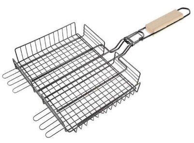 Решетка-гриль "Я ВЫБРАЛ" малая глубокая 26*23,5 см для рыбы, мяса, птицы, овощей, грибов и веер/20 - изображение 2