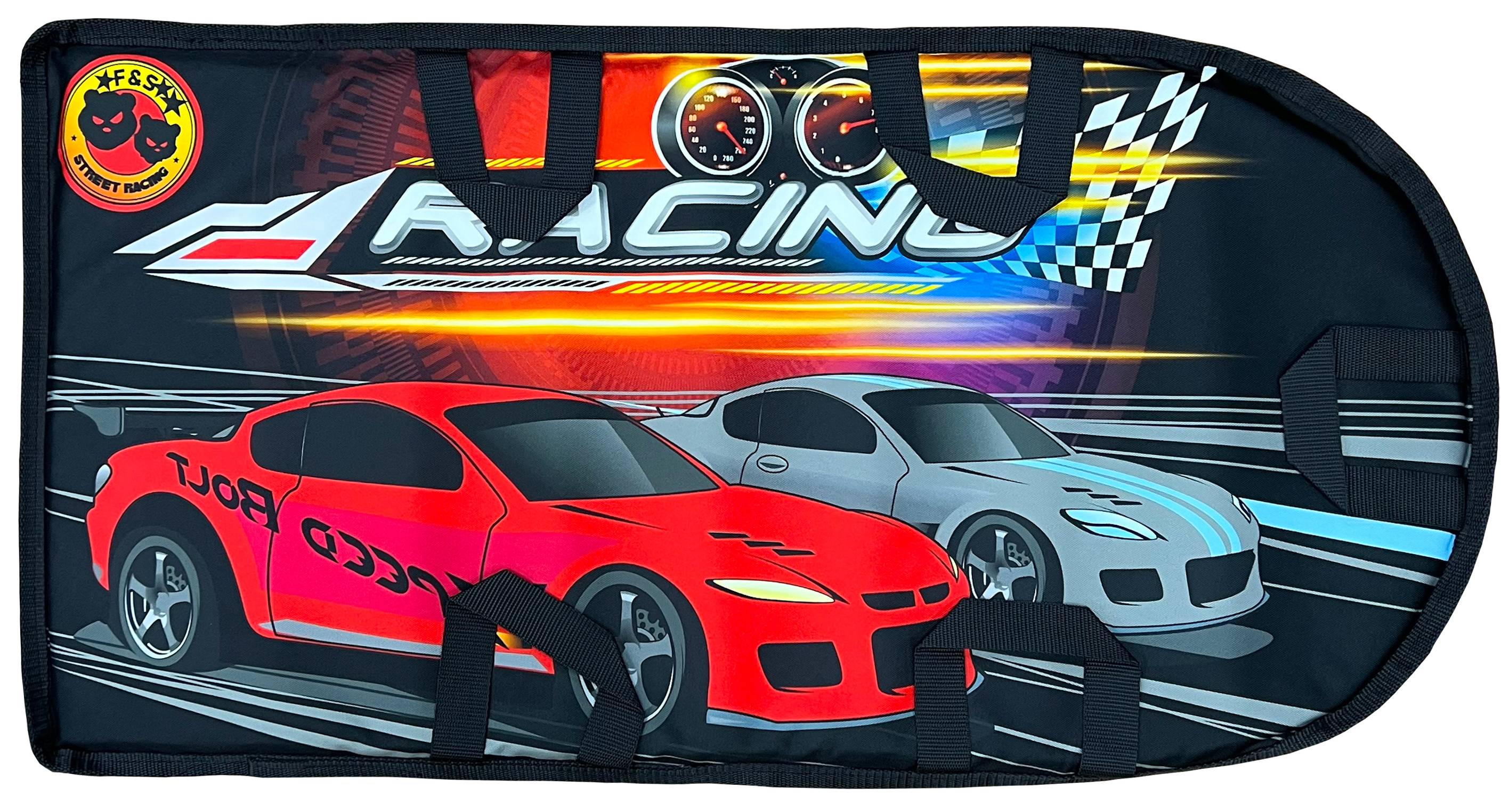 Ледянка прямоугольник двухместная 90*45 см "Race" принт "Fani Sani"/10 - изображение 1