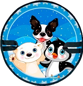 Ледянка круг "Медведь,собака, пингвин d=35 см "Fani Sani" - изображение 2