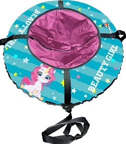 Санки-ватрушка "Единорожка  PROFFI" диаметр  90 см "Fani Sani"/8 - изображение 1