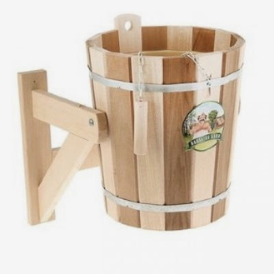 Обливное устройство 13 л "Zebra" с пластиковой вставкой (липа) в коробке ТМ "Бацькина баня"/1 - изображение 9