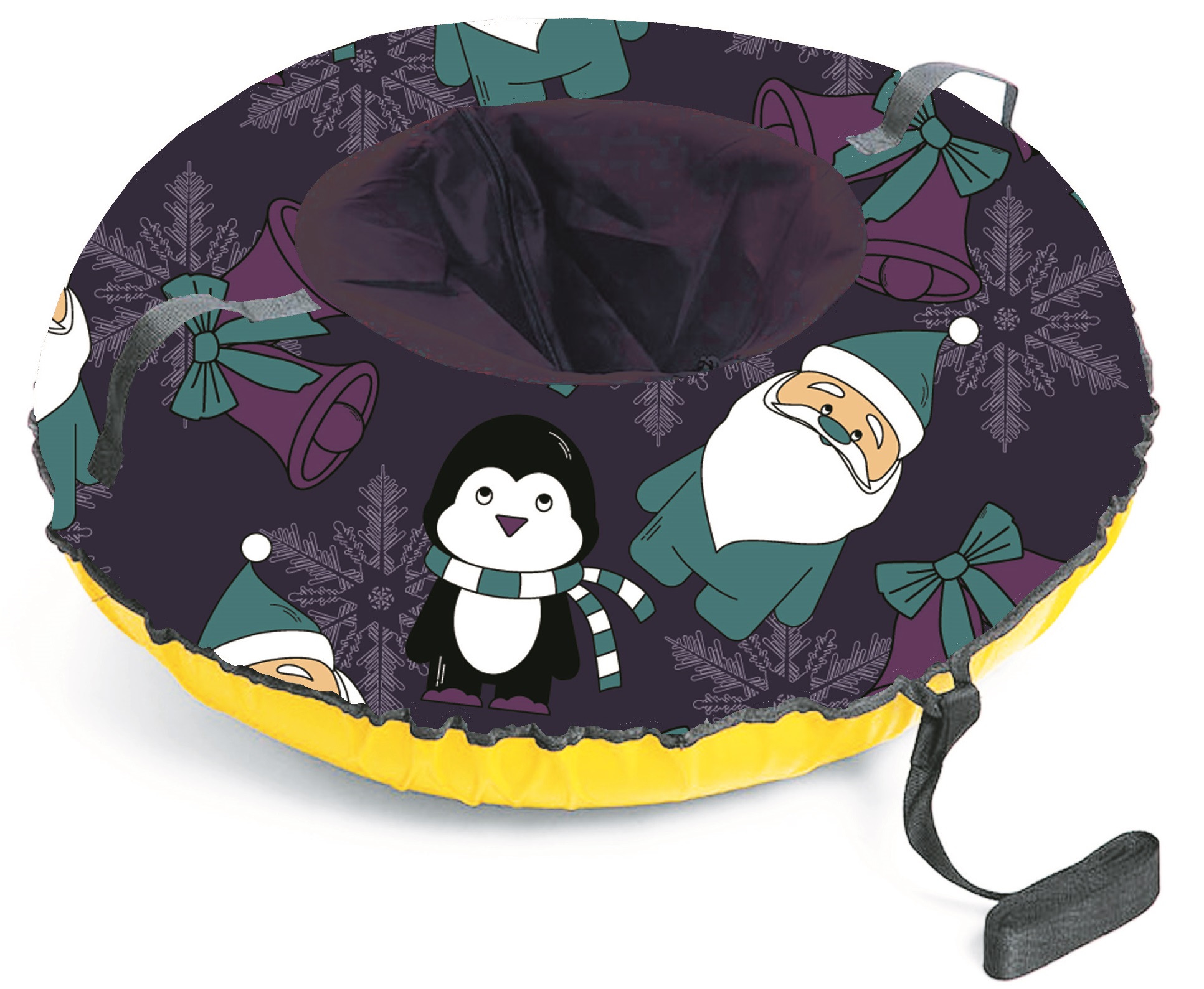 Санки-ватрушка "Дед Мороз и его Друг" диаметр 80 см "Fani Sani"/10 - изображение 2