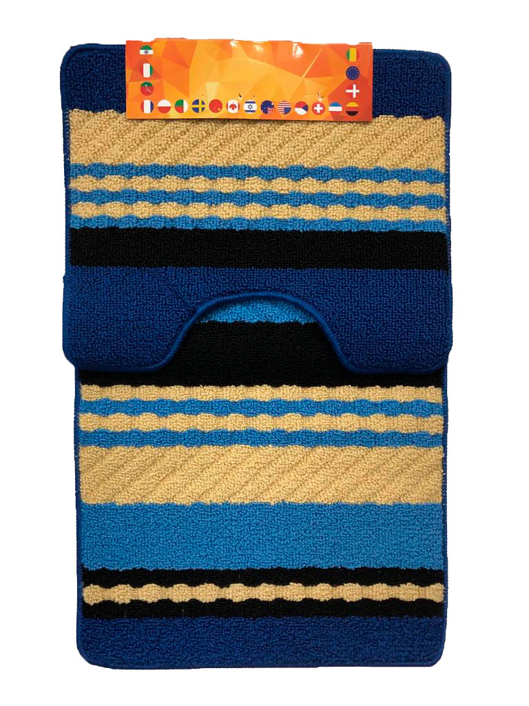 Коврик для ванной комнаты "Sicksack". ( Комплект 2 шт) Синий/10 - изображение 1