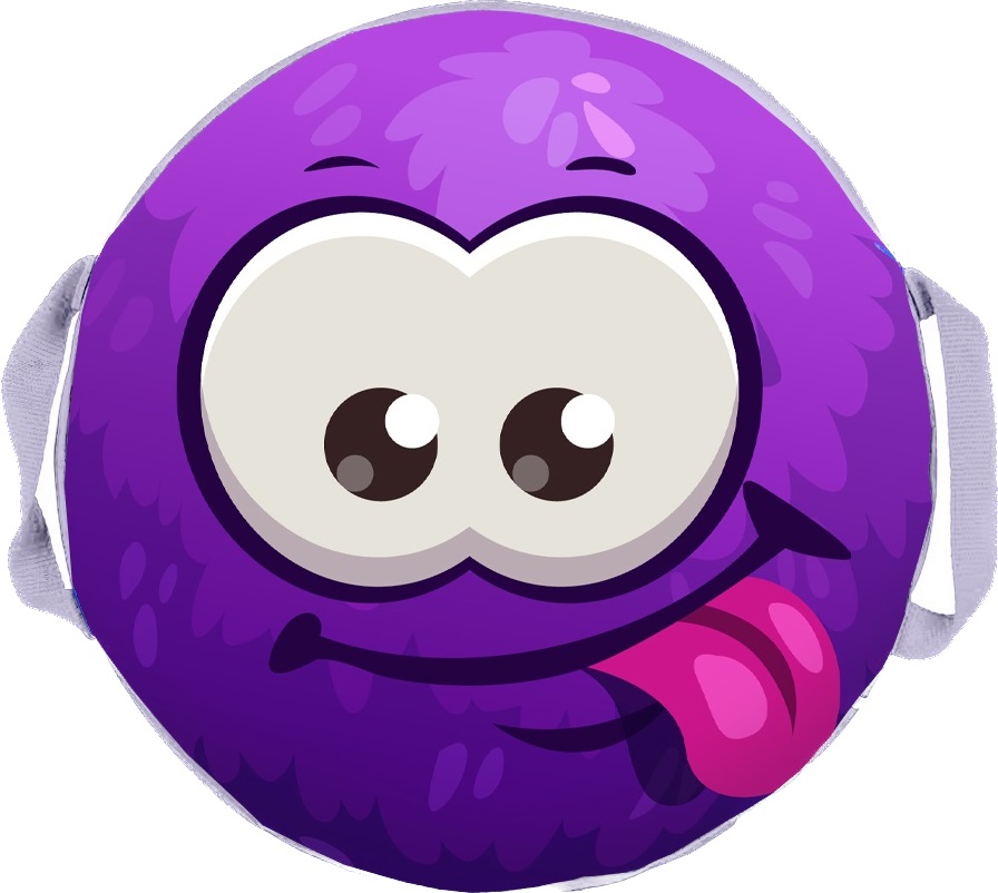 Ледянка круг "Пушистик" фиолетовый принт d=35 см "Fani Sani"/25 - изображение 2