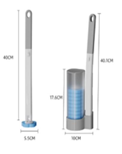 Бесконтактный ершик для туалета с насадками 6 шт Blabar/50 - изображение 1
