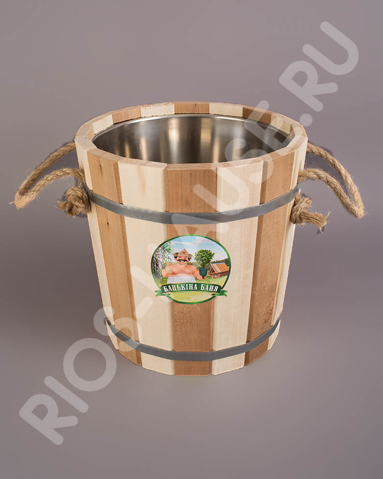 Запарник 12л с нержавеющей вставкой "Zebra" термо ТМ "Бацькина баня"/4