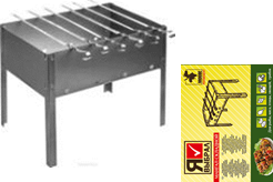 Мангал 350х240 мм, сборный + 4 шампуров, в плёнке  Я ВЫБРАЛ/10