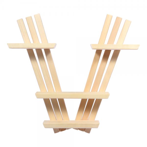 Полка V-образная, трехъярусная 50х50см, ТМ "Бацькина баня"/2 - изображение 5