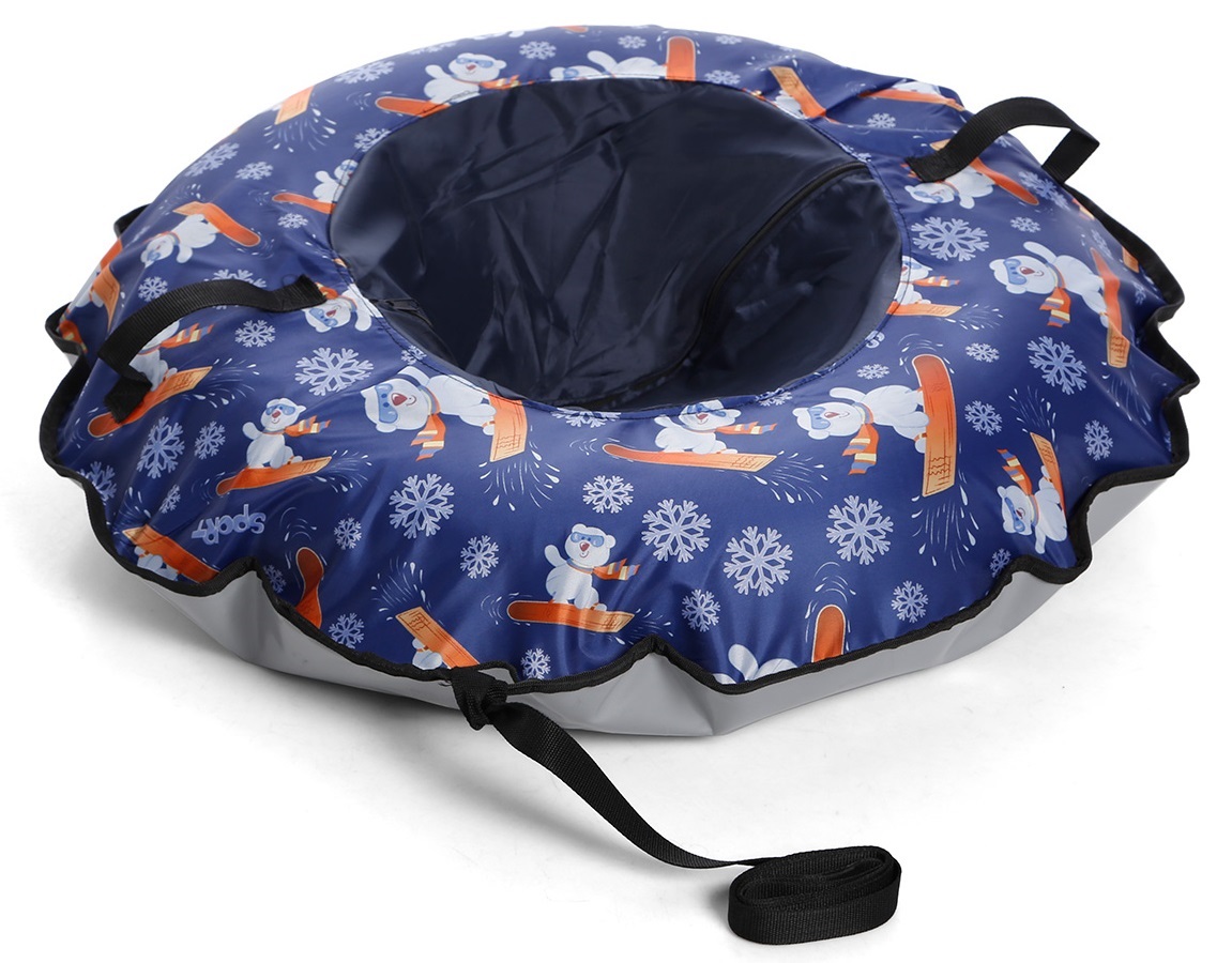 Санки-ватрушка "Мишки" синий 90см