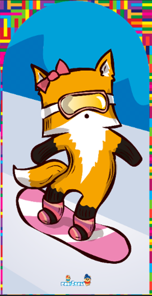 Ледянка мягкая прямоугольная двухместная 90х45см "Лисёнок Миа" "Fani Sani"/10