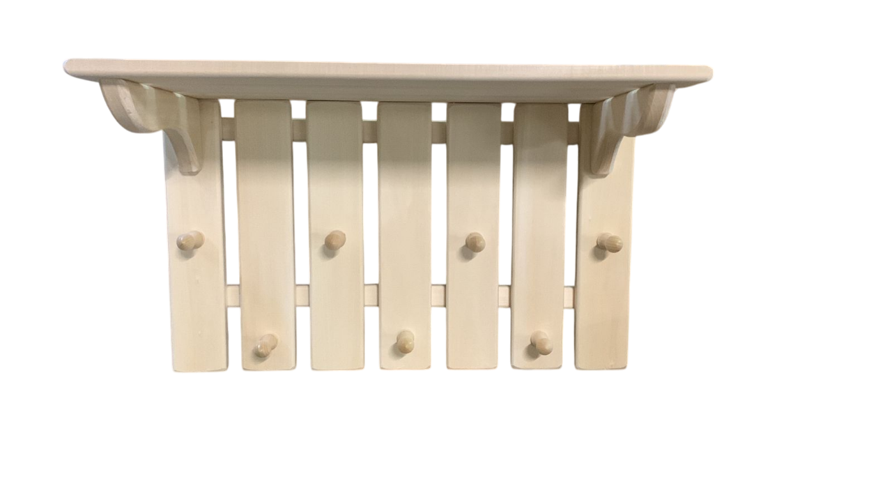 Полка-вешалка 7 крючков "классик" TM ”Бацькина баня” - изображение 3