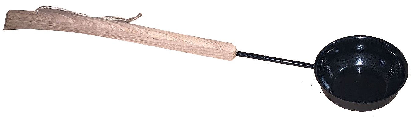 Ковш для бани 0,2 л.  "БУЛАВА" ЧЕРНЫЙ, ТМ "Бацькина баня"/50