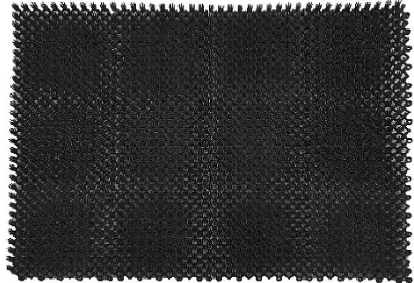 Набор Коврик щетинистый грязесборный 42х56см Gras ПВХ черный 4 шт - изображение 1