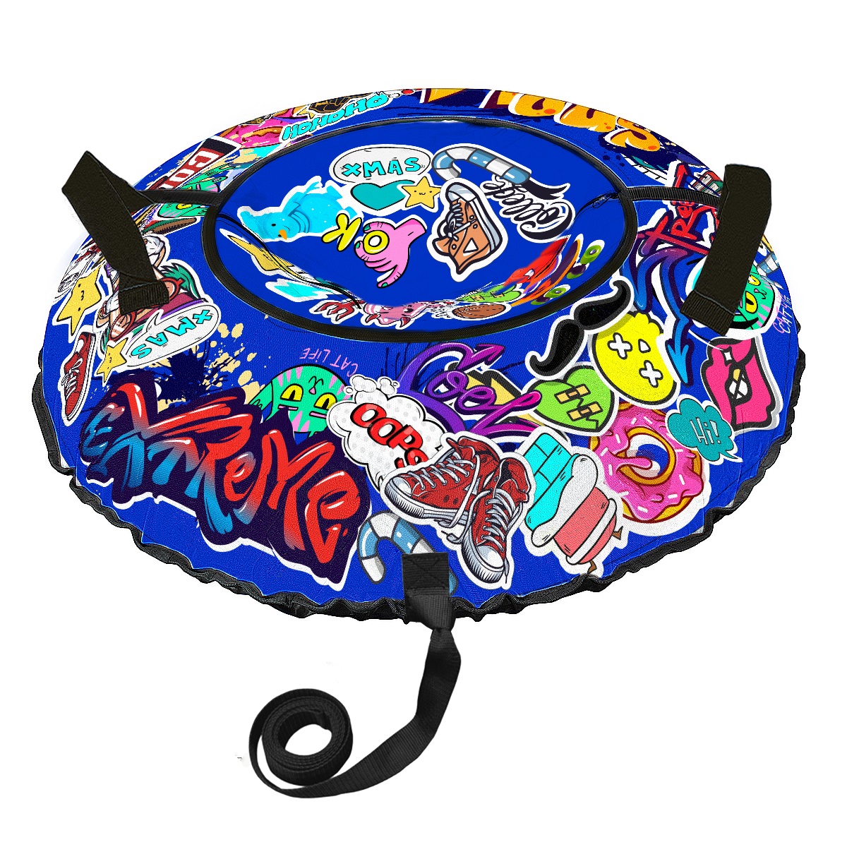 Санки-ватрушка "Стикерс PROFFI" диаметр 90 см "Fani Sani"/8 - изображение 1