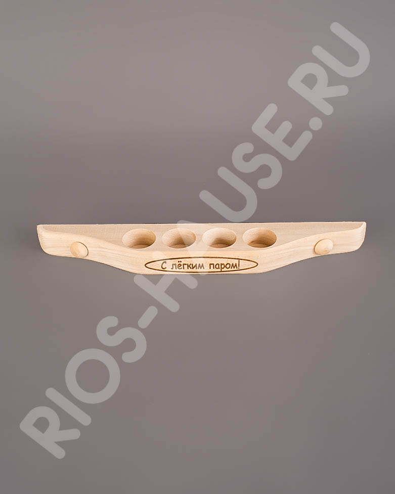 Полочка для масла с гравировкой (4 отв.) ТМ "Бацькина баня"