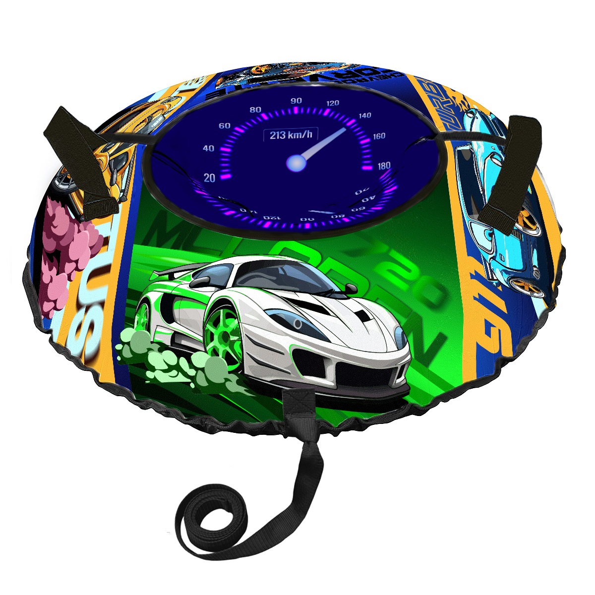 Санки-ватрушка "Гонки PROFFI" диаметр 90 см "Fani Sani"/8 - изображение 2