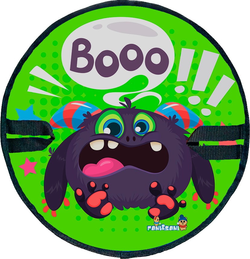 Ледянка  круг "Зеленый монстрик d=35 см "Fani Sani"/25