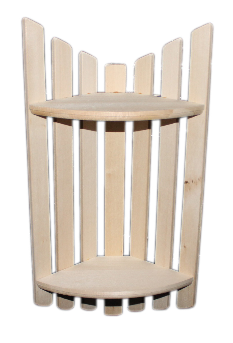 Полка угловая 2-х ярусная TM ”Бацькина баня” - изображение 1