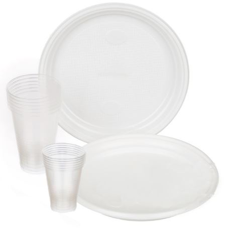 Набор Застолье (на 6 персон). Состав:Тарелка d205 белая, стакан 200мл, стакан 100мл/36 - изображение 3