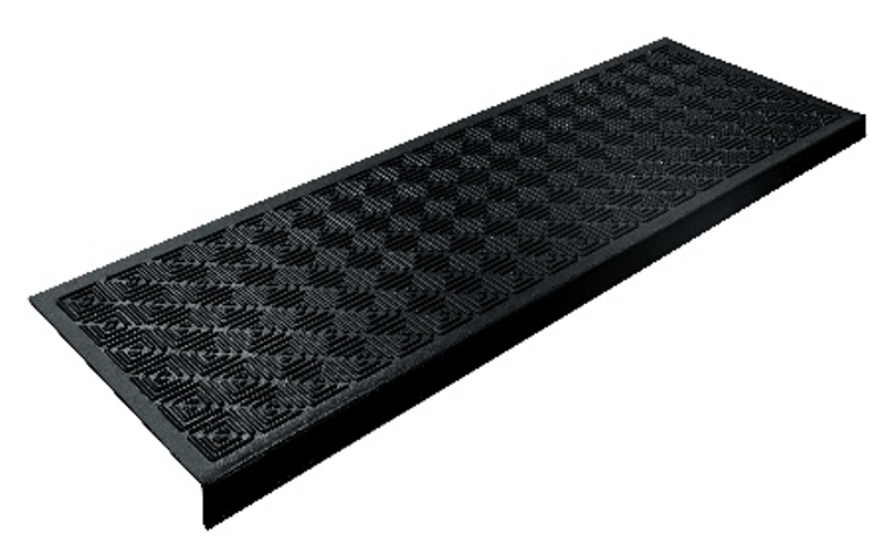 Коврик, накладка на ступеньку "Квадраты", 250*750*25*4мм 5 шт., резиновый 100%, BLABAR - изображение 1