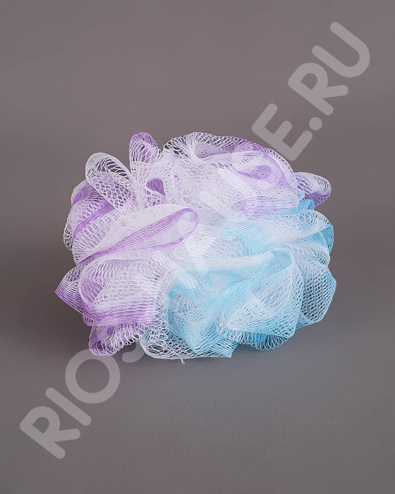 Мочалка "Шар" с цветными вставками, 30 гр.