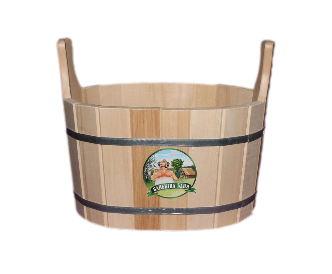 Ушат/шайка овальная 20 л TM ”Бацькина баня” - изображение 1