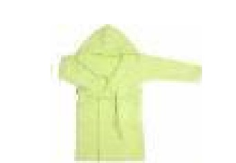 Халат  (9-12 лет, салатовый) из махровой ткани "Юниор" с капюшоном/5