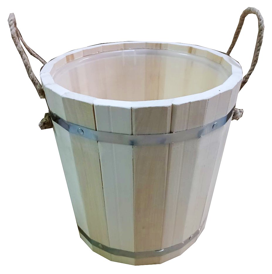 Ведро 13 л с пластиковой вставкой TM ”Бацькина баня”