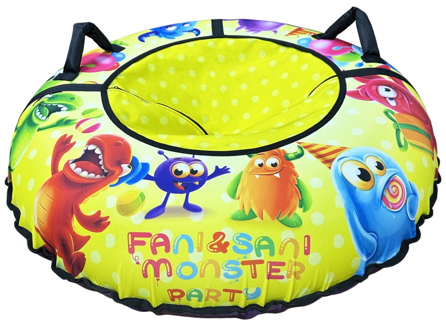 Санки-ватрушка "Вечеринка монстров PROFFI" диаметр 110 см "Fani Sani"/8 - изображение 1
