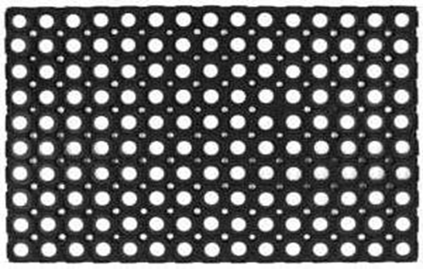 Коврик грязезащитный "ячейка",  800*1200*12мм, Svart mjuk, резиновый 100%, черный, BLABAR - изображение 2