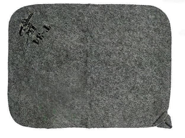 Коврик для бани (40*30) из серого войлока "Т-34" TM "Бацькина баня" / 25