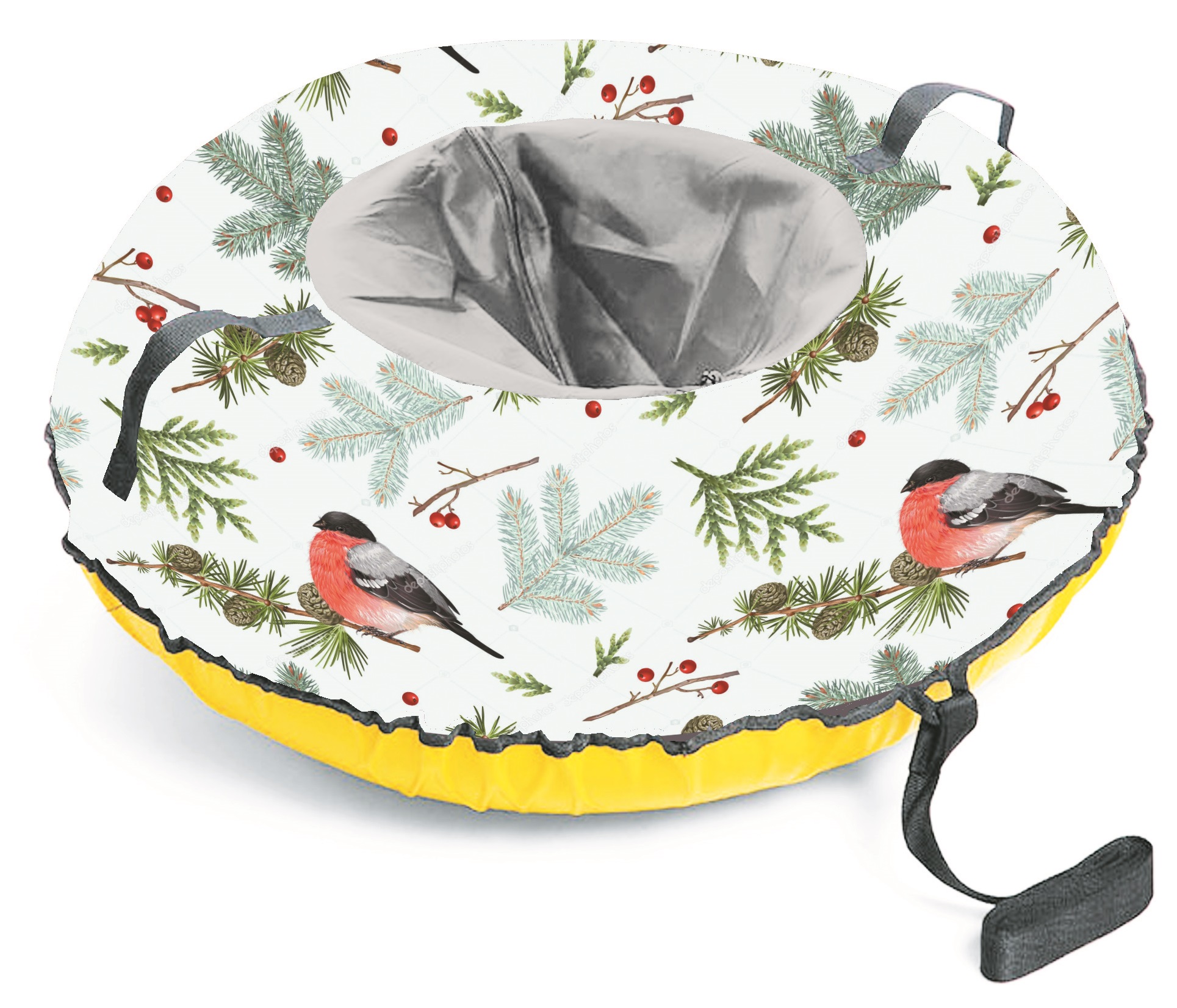 Санки-ватрушка "Снегири" диаметр 80 см "Fani Sani"/10 - изображение 1