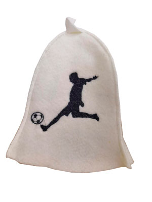 Шапка для бани "Футболист" TM ”Бацькина баня"/25