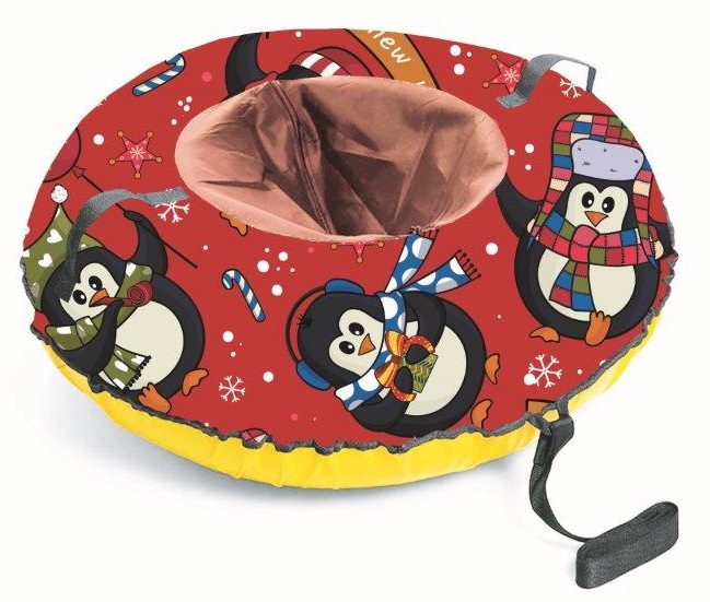 Санки-ватрушка "Пингвины" диаметр 100 см "Fani Sani"/8 - изображение 1