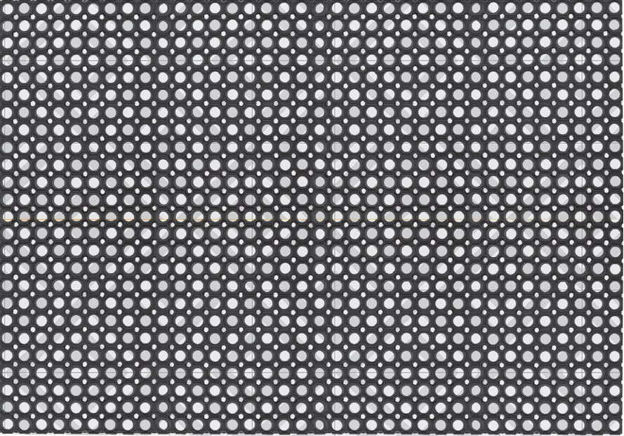 Коврик грязезащитный "ячейка",  800*1200*16мм, Svart mjuk черный Sundays Home