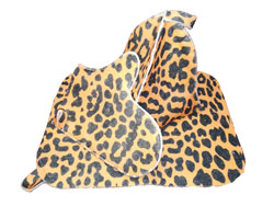 Набор для бани из 3-х пр. печать "Леопард"  Шапка, коврик, рукавичка. TM ”Бацькина баня" СЛ