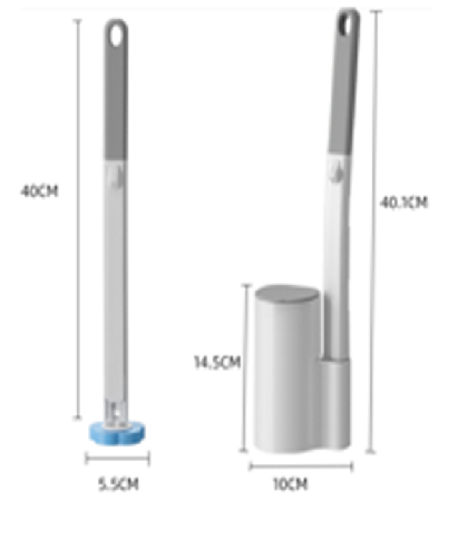 Бесконтактный ершик для туалета с насадками 18 шт Blabar/50 - изображение 1