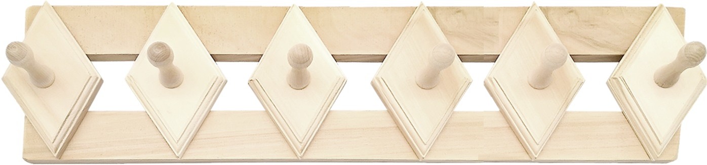 Вешалка 6 кр, «Ромбик», TM ”Бацькина баня”