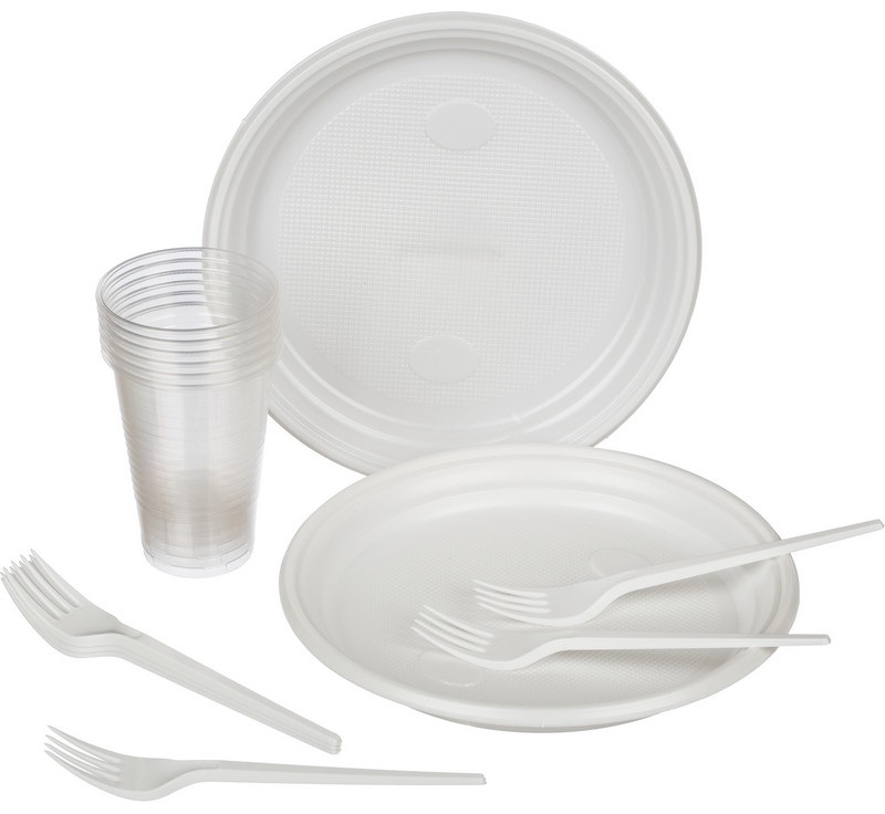 Набор Пикник (на 6 персон). Состав:Тарелка белая d205, стакан белый 200мл, вилка столовая/40 - изображение 3