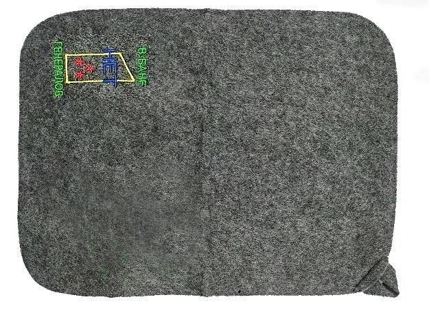Коврик для бани (40*30) из серого войлока. "В бане генералов нет" TM "Бацькина баня"/25 - изображение 2