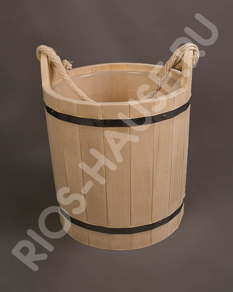 Ведро 18 л с пластиковой вставкой TM  ”Бацькина баня”