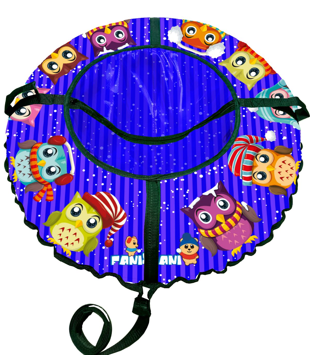 Санки-ватрушка  "Совы PROFFI" диаметр 110 см "Fani Sani"/7 - изображение 2