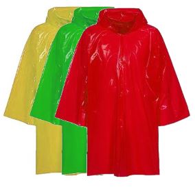Плащ-дождевик на липучке однотон. с свет. л. в ассортименте (48-52) Я ВЫБРАЛ/10 - изображение 3