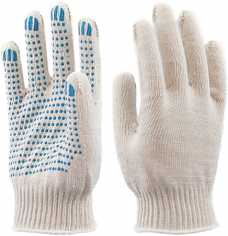 Перчатки х/б с ПВХ, 10кл./10